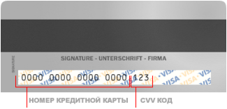 пример кода ccv2 на кредитной карте пример кода ccv2 на кредитной карте